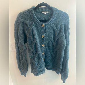 Madewell Cable Knit Ashmont Cardigan Sweater Sz small, style NH939